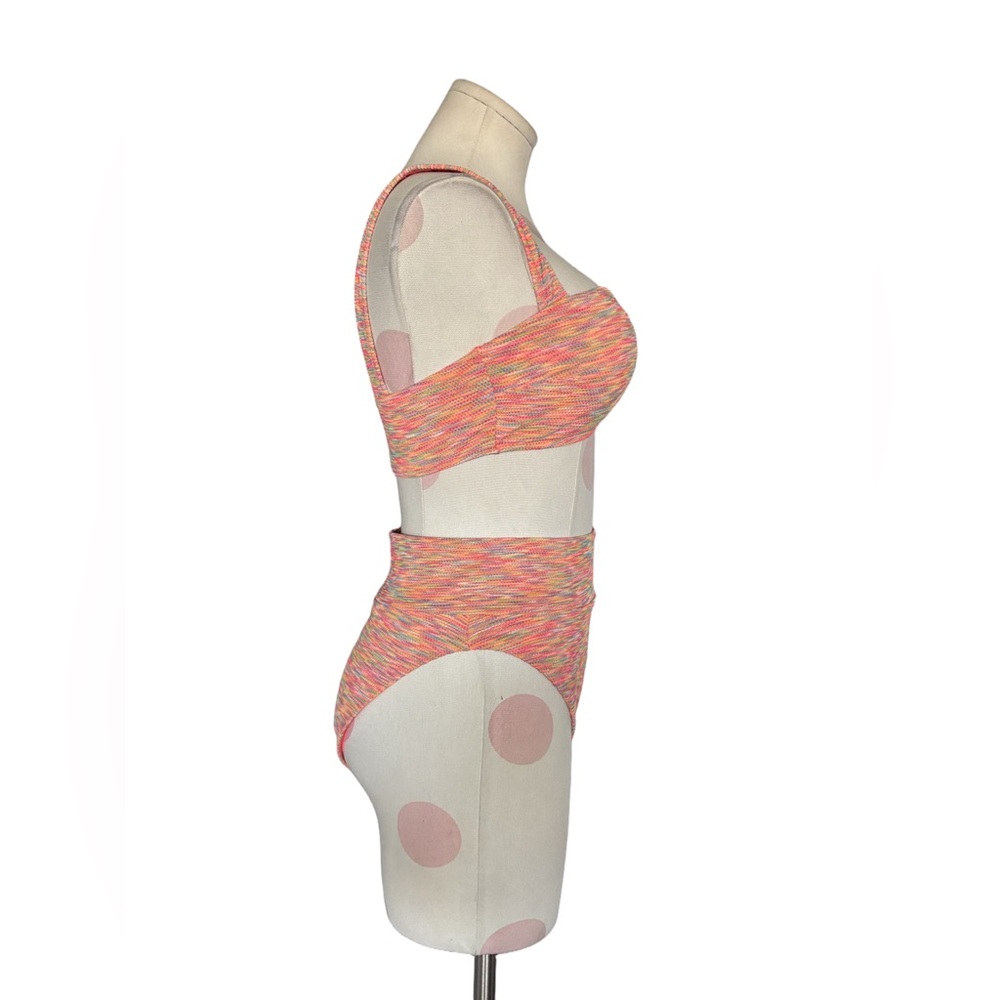 Aerie Space Dye High Cut Cheeky and bandeau Bikini Set - small - Picture 5 of 11